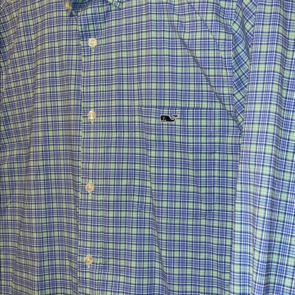 VINEYARD VINES OTG Performance Plaid Button Down Shirt Nylon Men’s Medium EUC - Picture 5 of 8